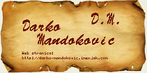 Darko Mandoković vizit kartica